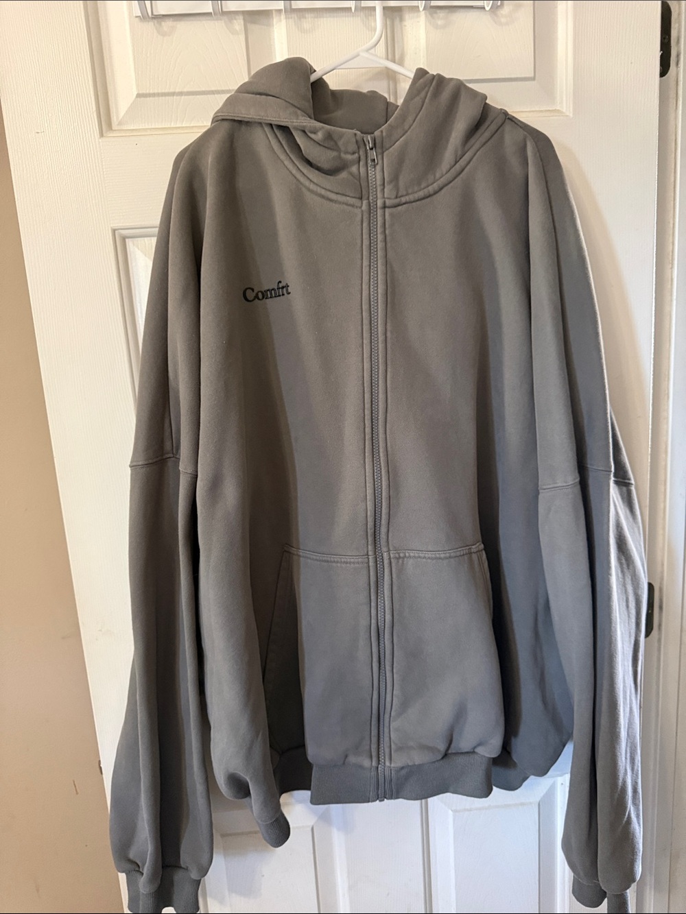 Comfort Gray Full-Zip Hoodie Jacket with Hood